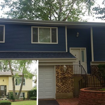 Advanced Home Improvements - I couldn't be happier with the transformation of my home! Thank you Advanced Home Improvements! (I don't miss the yellow and brown at all!) - Damage Restoration Near Me - Grayslake, Illinois