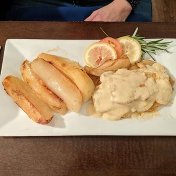 Maria's Mediterranean - Lemon Filet of Sole with lemon potatoes. Too much sauce. - Seafood Near Me - Bayside, New York Maria's Mediterranean - Lemon Filet of Sole with lemon potatoes. Too much sauce. - Seafood Near Me - Bayside, New York