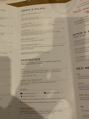 Menu photo 6 Amaya Santa Fe, NM