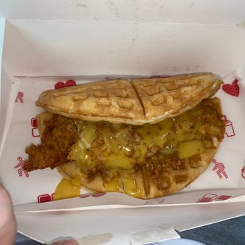 The Waffle Bus - Buttermilk Fried Chicken and Waffle Sandwich - Sandwiches Near Me - Houston, Texas The Waffle Bus - Buttermilk Fried Chicken and Waffle Sandwich - Sandwiches Near Me - Houston, Texas