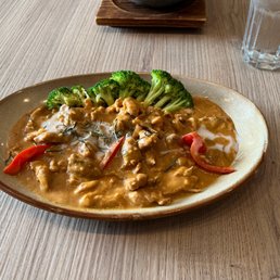Beautiful Panang curry chicken.