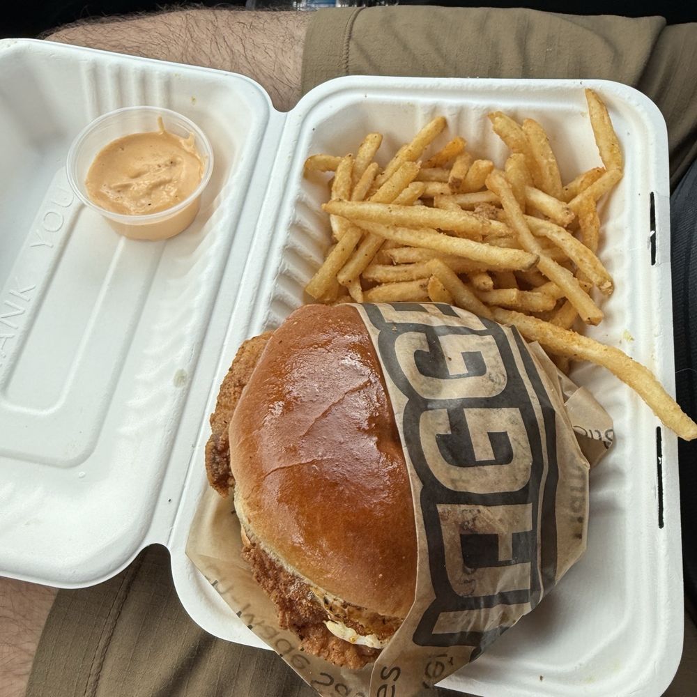 Country fried chicken sandwich Country fried chicken sandwich