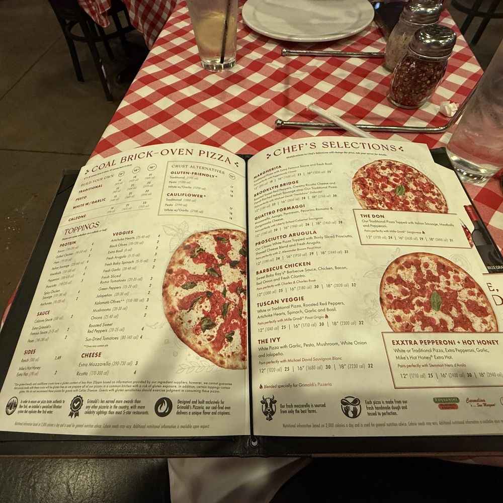 Grimaldi's Pizzeria - Pizza menu. - Pizza Near Me - Sparks, Nevada Grimaldi's Pizzeria - Pizza menu. - Pizza Near Me - Sparks, Nevada