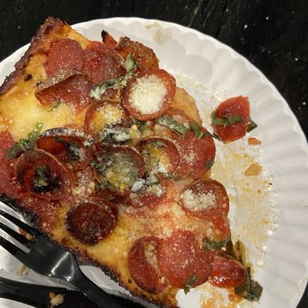Pizza One - Chicago style pepperoni partially eaten! Yum! - Pizza Near Me - Wayne, New Jersey