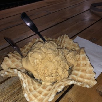Sweet Action - Knotty caramel on waffle bowl - Ice Cream & Frozen Yogurt Near Me - Denver, Colorado