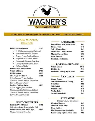 Menu photo 4 Wagner's Village Inn Oldenburg, IN Menu photo 4 Wagner's Village Inn Oldenburg, IN