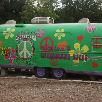 The Celia Jacobs Cheesecake Experience - Their cool hippie themed trailer - Food Trucks Near Me - Austin, Texas The Celia Jacobs Cheesecake Experience - Their cool hippie themed trailer - Food Trucks Near Me - Austin, Texas