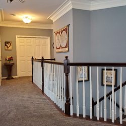Sayers Painting - Rail system color was much lighter. Re-done spindles and darkened top rail and botyom cap.
Painted all walls as well.