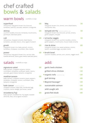Menu photo 2 SoFresh Tampa, FL Menu photo 2 SoFresh Tampa, FL