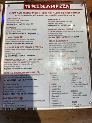 Menu photo 2 Triple Beam Pizza Los Angeles, CA Menu photo 2 Triple Beam Pizza Los Angeles, CA