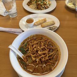 Thai Delight Norman - F12. Kao Soi Noodle Soup Cream A3. Cheese Rolls
