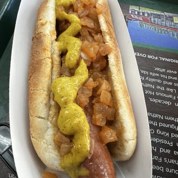 Nathan's Famous - Hot Dog w/ Sautéed Onions & Mustard. Perfect!2-28-2026 - Hot Dogs Near Me - Brooklyn, New York