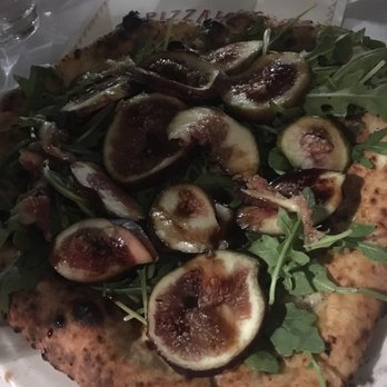Pizzaiolo Primo - Special pizza of the day with fresh figs, arugula and balsamic glaze. Made vegan friendly by omitting the cheese. Delicious! - Italian Near Me - Pittsburgh, Pennsylvania