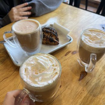 Drift Benicia - two cups of coffee and a plate of pastries - Pizza Near Me - Benicia, California