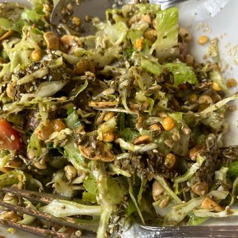 My Burma - Tea Leaf Salad after mixed - Burmese Near Me - Davis, California My Burma - Tea Leaf Salad after mixed - Burmese Near Me - Davis, California