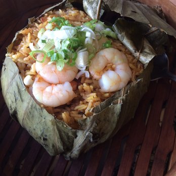 The 6 Cafe & Restaurant - Fried rice with shrimp and chicken wrapped in lotus leaf ($8.95) - Chinese Near Me - Markham, Ontario The 6 Cafe & Restaurant - Fried rice with shrimp and chicken wrapped in lotus leaf ($8.95) - Chinese Near Me - Markham, Ontario