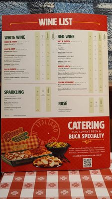 Menu photo 1 Buca di Beppo Italian Restaurant Redondo Beach, CA Menu photo 1 Buca di Beppo Italian Restaurant Redondo Beach, CA