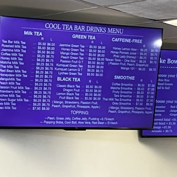 Cool Tea Bar - Menu - Poke Near Me - Auburn, California