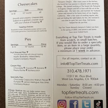 Top Tier Treats - Bakeries Near Me - Los Angeles, California Top Tier Treats - Bakeries Near Me - Los Angeles, California