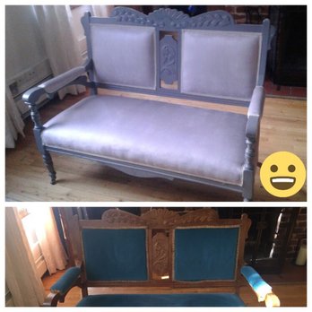 Andres Vazquez Upholstery - Andres' work. See the after (above) vs before (below). - Furniture Reupholstery Near Me - Brooklyn, New York Andres Vazquez Upholstery - Andres' work. See the after (above) vs before (below). - Furniture Reupholstery Near Me - Brooklyn, New York
