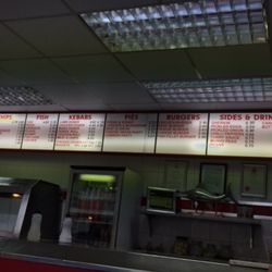 Hot Spot Fish & Chips - Menu board