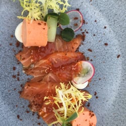 Sips & Bites - Salmon and salmon mousse.