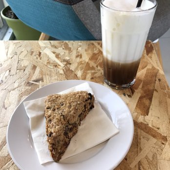 SPL Coffee - Iced cappuccino (foam was thick and stood well under stirs but espresso was too sour), granola scone that wasnt very flavorful - Coffee & Tea Near Me - Los Angeles, California SPL Coffee - Iced cappuccino (foam was thick and stood well under stirs but espresso was too sour), granola scone that wasnt very flavorful - Coffee & Tea Near Me - Los Angeles, California