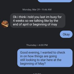 a text message from a customer a text message from a customer
