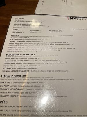 Menu photo 3 J. Alexander's Restaurant Nashville, TN Menu photo 3 J. Alexander's Restaurant Nashville, TN