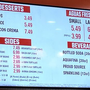 Taqueria 2 Potrillos - Menu - Mexican Near Me - Rialto, California