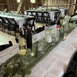 Botham Vineyards & Winery - Set up for a wedding reception in the Back-barn Lounge