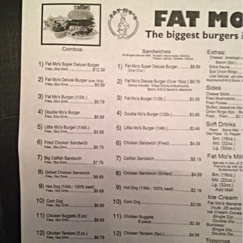 Fat Mo's - Take home menu. - Burgers Near Me - Nashville, Tennessee