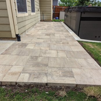 New Horizon Design & Build - Upper patio next to swim spa...Belgard pavers! Beautiful. - Landscaping Near Me New Horizon Design & Build - Upper patio next to swim spa...Belgard pavers! Beautiful. - Landscaping Near Me