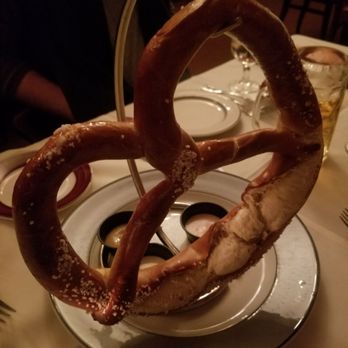 Kurt's Euro Bistro - Bavarian Jumbo Pretzel with 3 dipping sauces. Must get!! - Modern European Near Me - Duluth, Georgia