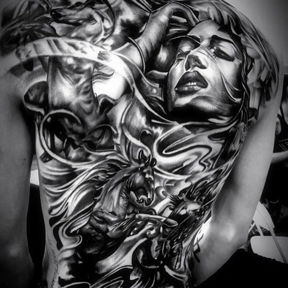 Black Talon Tattoo - Back piece done in 3 days - Tattoo Near Me - Arcadia, California Black Talon Tattoo - Back piece done in 3 days - Tattoo Near Me - Arcadia, California