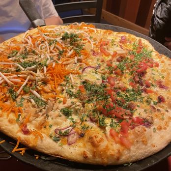 Moose's Tooth - Spicy Thai Chicken (Medium)1/2 and Chicken Ranch (Medium) 1/2 - Pizza Near Me - Anchorage, Alaska Moose's Tooth - Spicy Thai Chicken (Medium)1/2 and Chicken Ranch (Medium) 1/2 - Pizza Near Me - Anchorage, Alaska