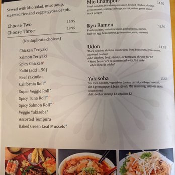 Mio Sushi - Menu - Japanese Near Me - Vancouver, Washington