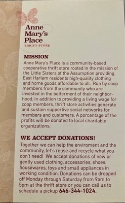Anne Mary's Place Thrift Store by null