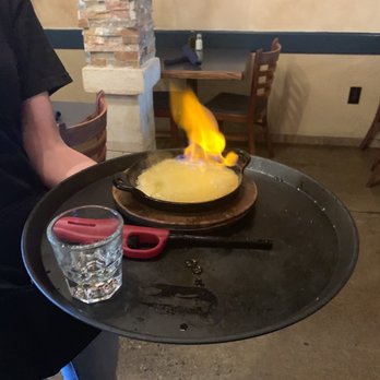 Demitris Taverna - Flaming cheese! - Greek Near Me - Livermore, California Demitris Taverna - Flaming cheese! - Greek Near Me - Livermore, California