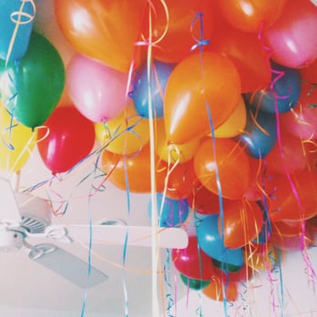Sunny Balloons - My room, ceiling to floor, covered in balloons for my birthday! - Balloon Services Near Me