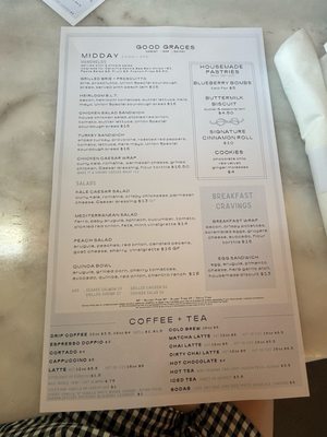Menu photo 1 Good Graces Raleigh, NC