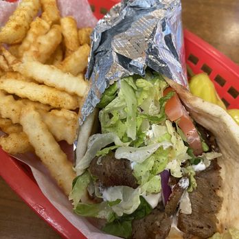 Woo Hoo II - Gyro and Fries Sandwich - Greek Near Me - Elizabethtown, Kentucky Woo Hoo II - Gyro and Fries Sandwich - Greek Near Me - Elizabethtown, Kentucky