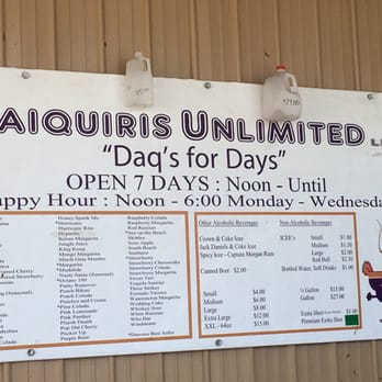 Daiquiris Unlimited - a sign for days for days - Beer, Wine & Spirits Near Me - Alexandria, Louisiana Daiquiris Unlimited - a sign for days for days - Beer, Wine & Spirits Near Me - Alexandria, Louisiana