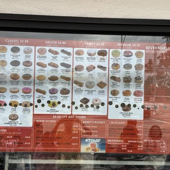 Randy's Donuts - Menu - February 2026 - Donuts Near Me - Inglewood, California