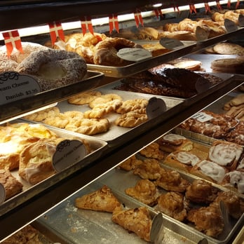 Danish Mill Bakery - Just one of the 4 or 5 presentation cases with delectable morsels - Bakeries Near Me - Solvang, California