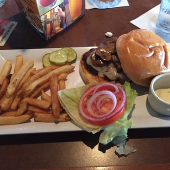 Max & Erma's - Mushroom Swiss burger - American Near Me - Lancaster, Ohio Max & Erma's - Mushroom Swiss burger - American Near Me - Lancaster, Ohio