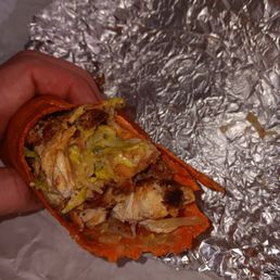A supposed chicken Ceasar salad wrap A supposed chicken Ceasar salad wrap