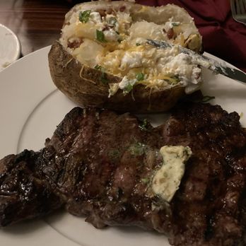 Magnolia House - Ribeye Steak... Loaded baked potato - Seafood Near Me - Biloxi, Mississippi Magnolia House - Ribeye Steak... Loaded baked potato - Seafood Near Me - Biloxi, Mississippi