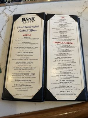 Menu photo 2 Bank Saloon Carson City, NV