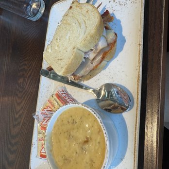 First Watch - 1/2 Sandwich & Soup with Monterey Club & Broccoli and Cheese Soup - Breakfast & Brunch Near Me - Gulf Breeze, Florida First Watch - 1/2 Sandwich & Soup with Monterey Club & Broccoli and Cheese Soup - Breakfast & Brunch Near Me - Gulf Breeze, Florida